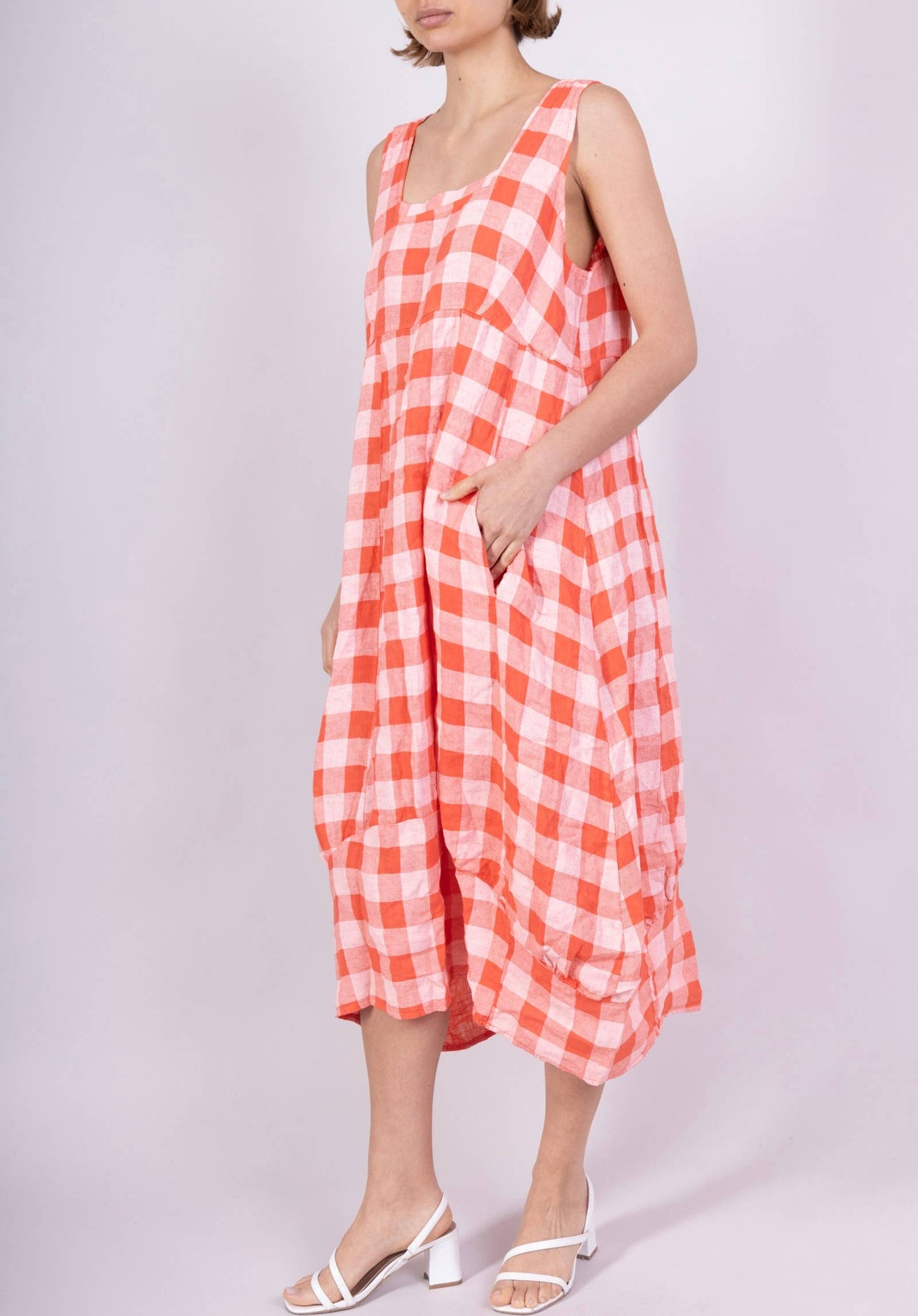 LINEN DRESS Gingham