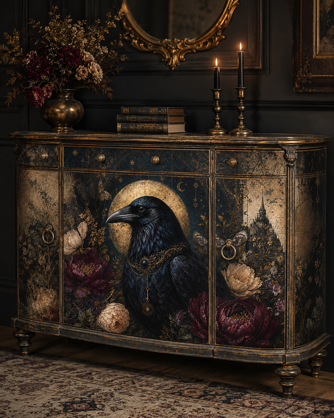 The Raven's Garden - A1 size large Decoupage Paper