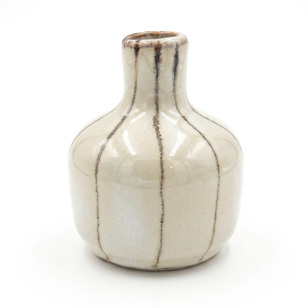 Hand-Painted Stoneware Vases – Reactive Glaze, Multi