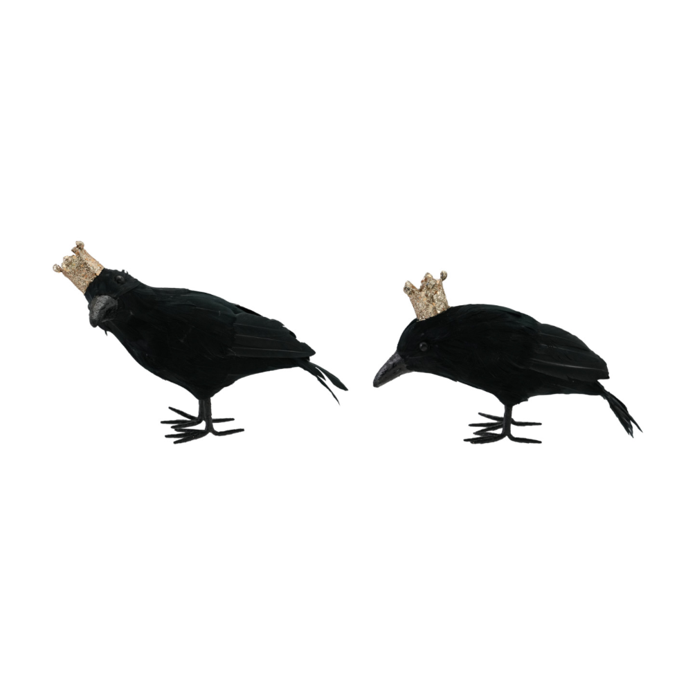 Foam Crow with Feathers and Crown, 2 Styles