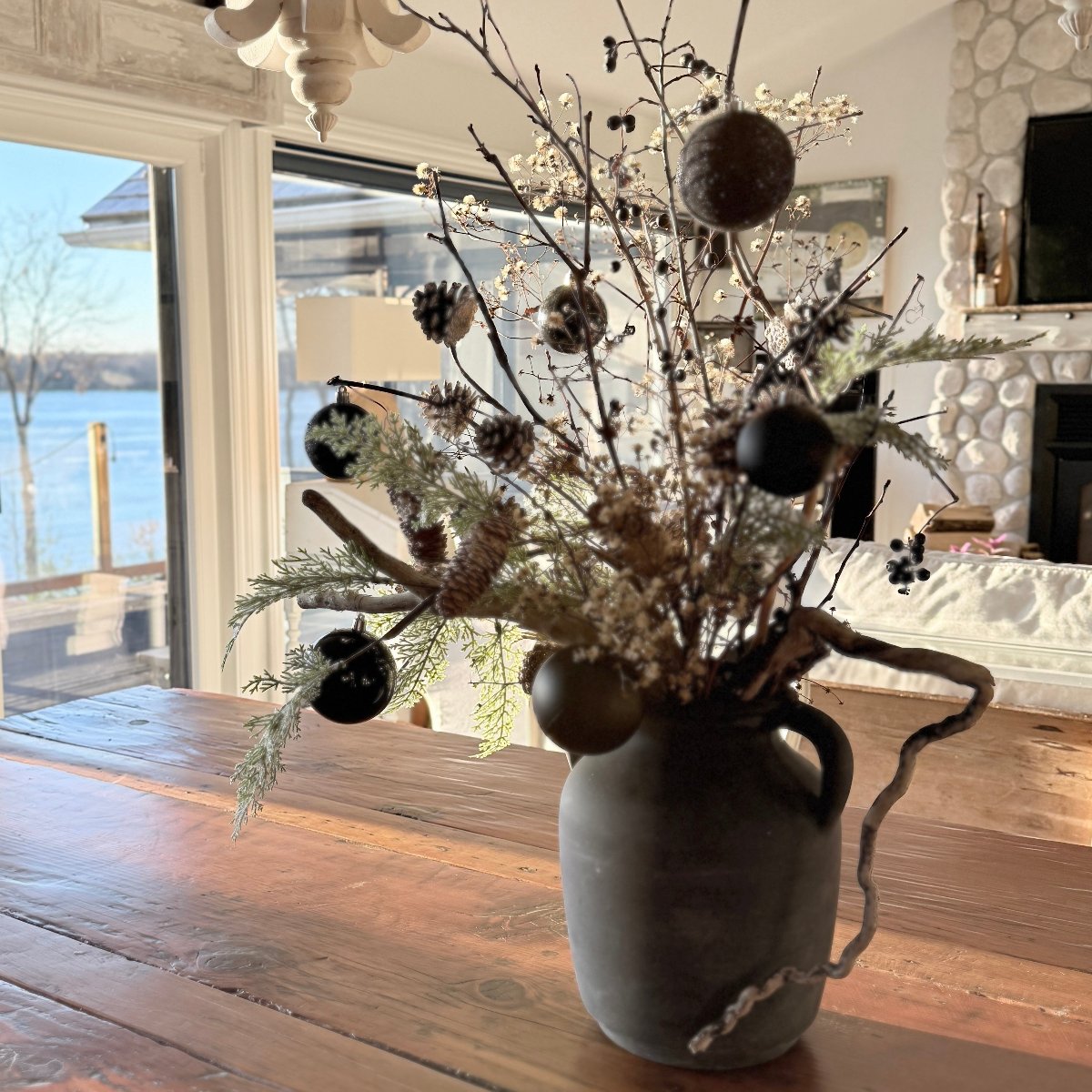 Winter Table Vase Decor (Handmade in-house)