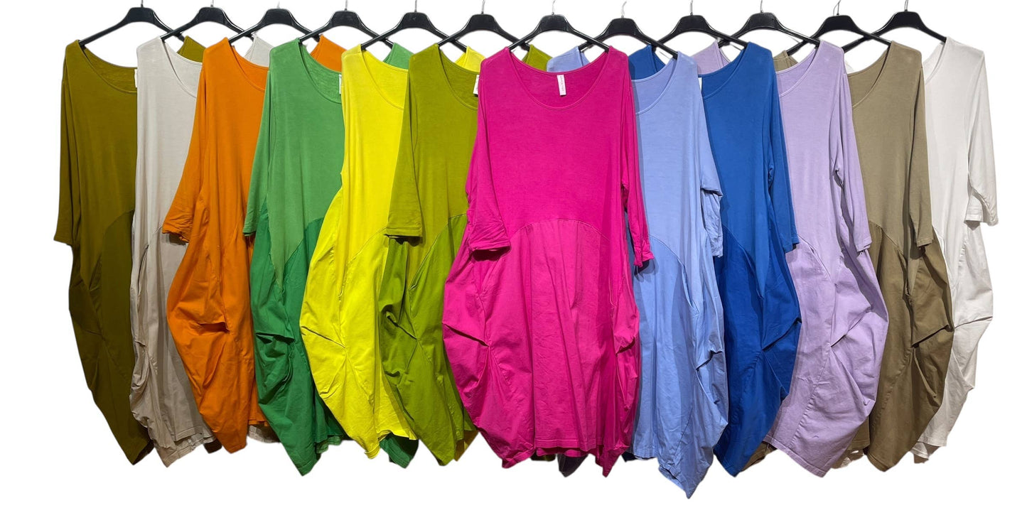 COTTON DRESS WITH POCKETS