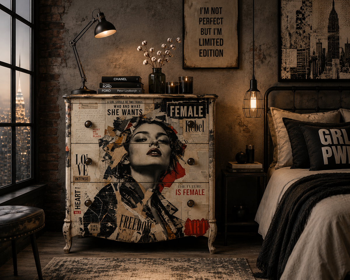 Rebel Heart - Mint Decoupage Paper