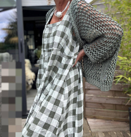 LINEN DRESS Gingham