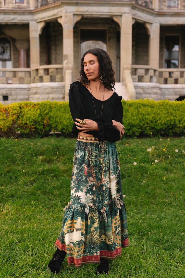 Wildheart Atelier Skirt w/ Pockets, Tassels & Unicorn