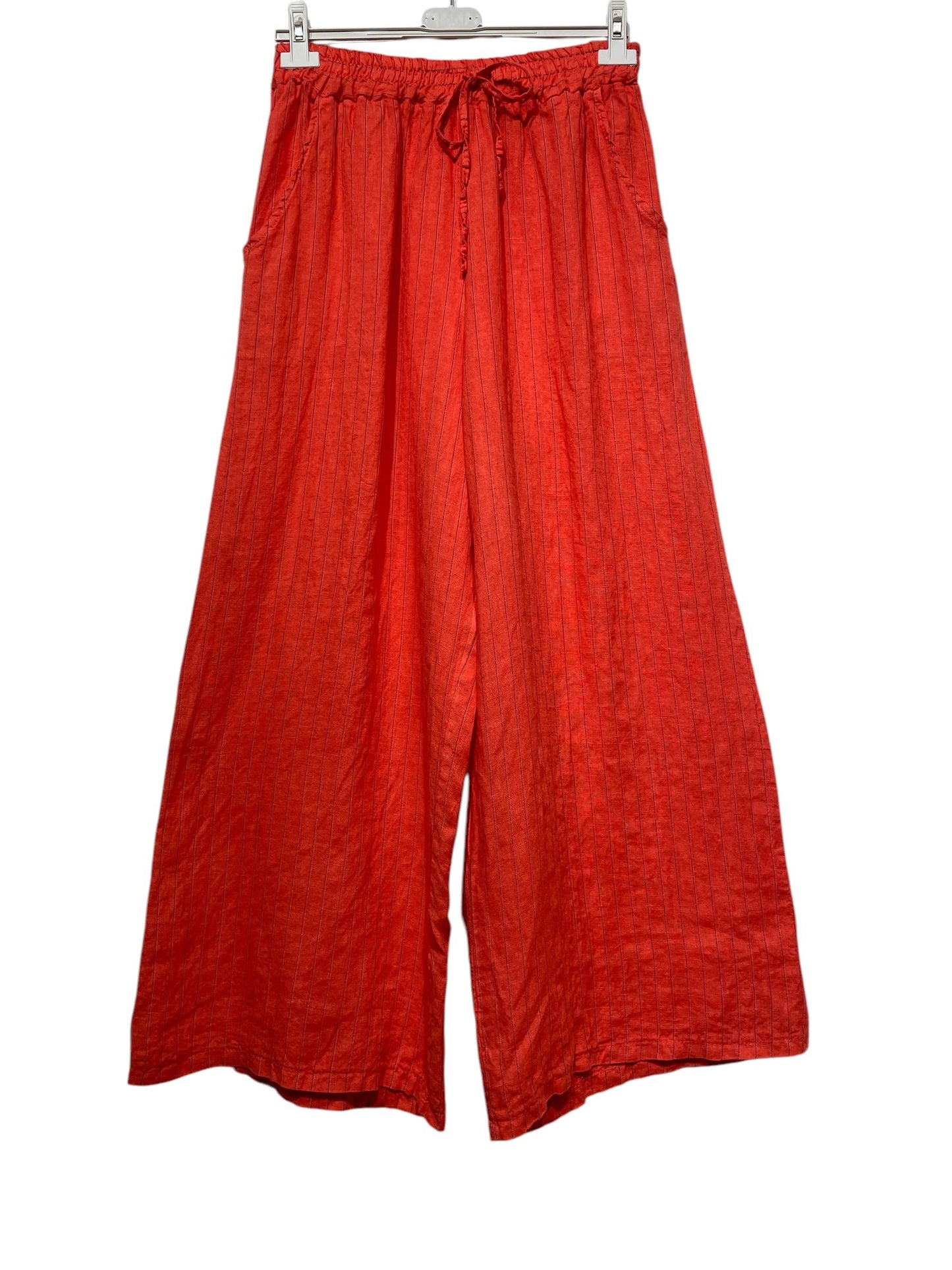 STRIPED LINEN TROUSERS