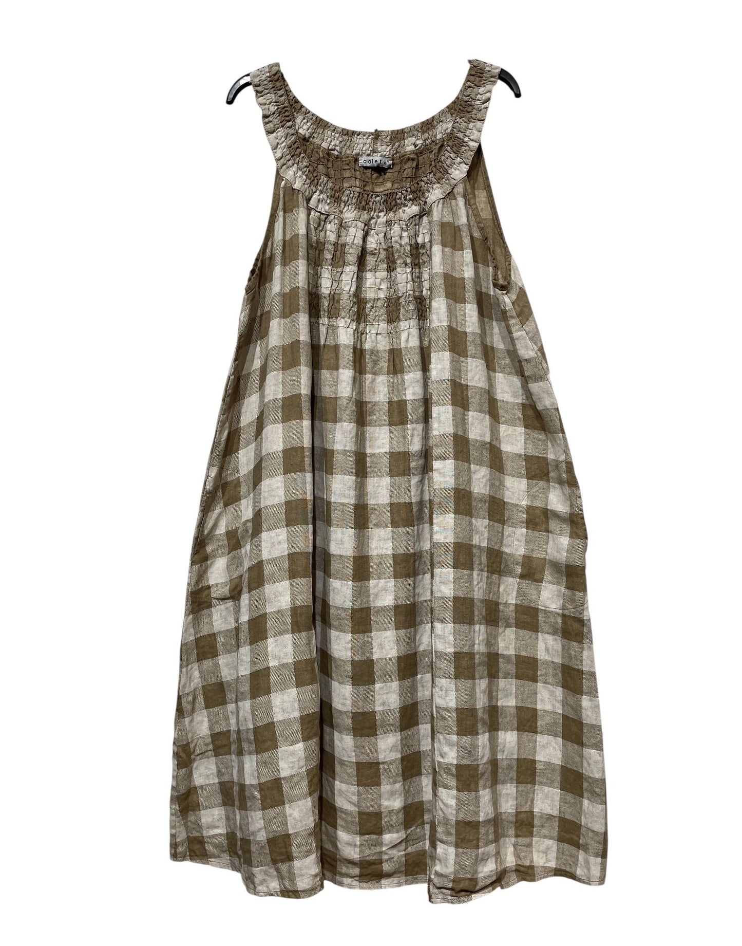 Linen Halter Dress Gingham