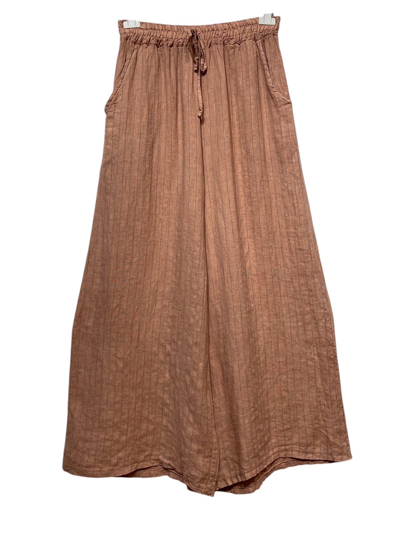 STRIPED LINEN TROUSERS