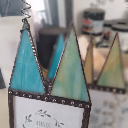 Handmade Stained Glass Castle/House Frames