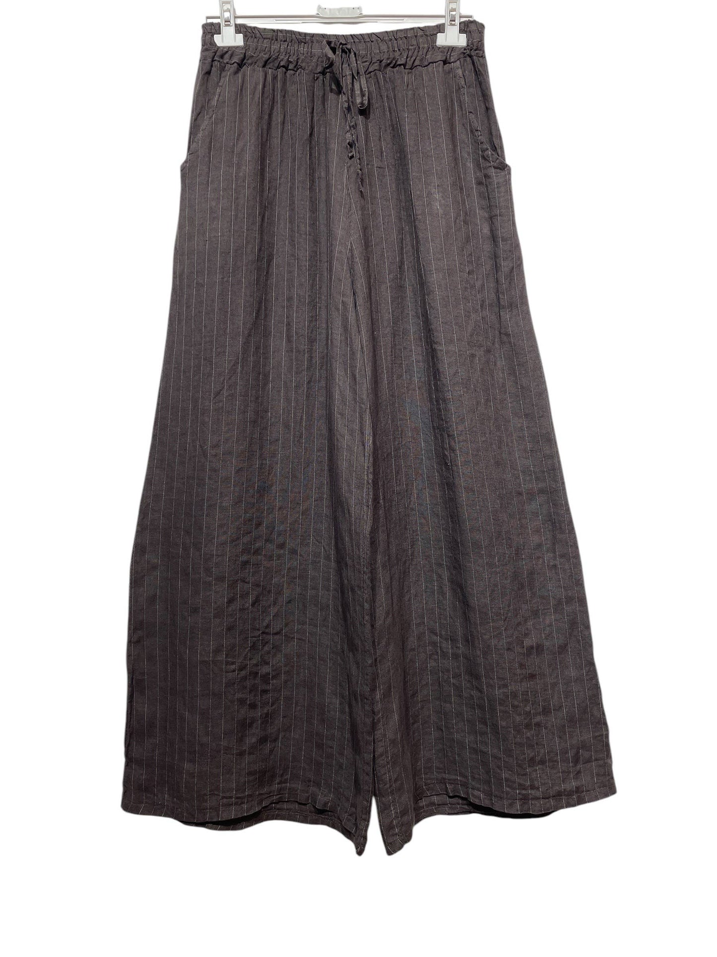 STRIPED LINEN TROUSERS