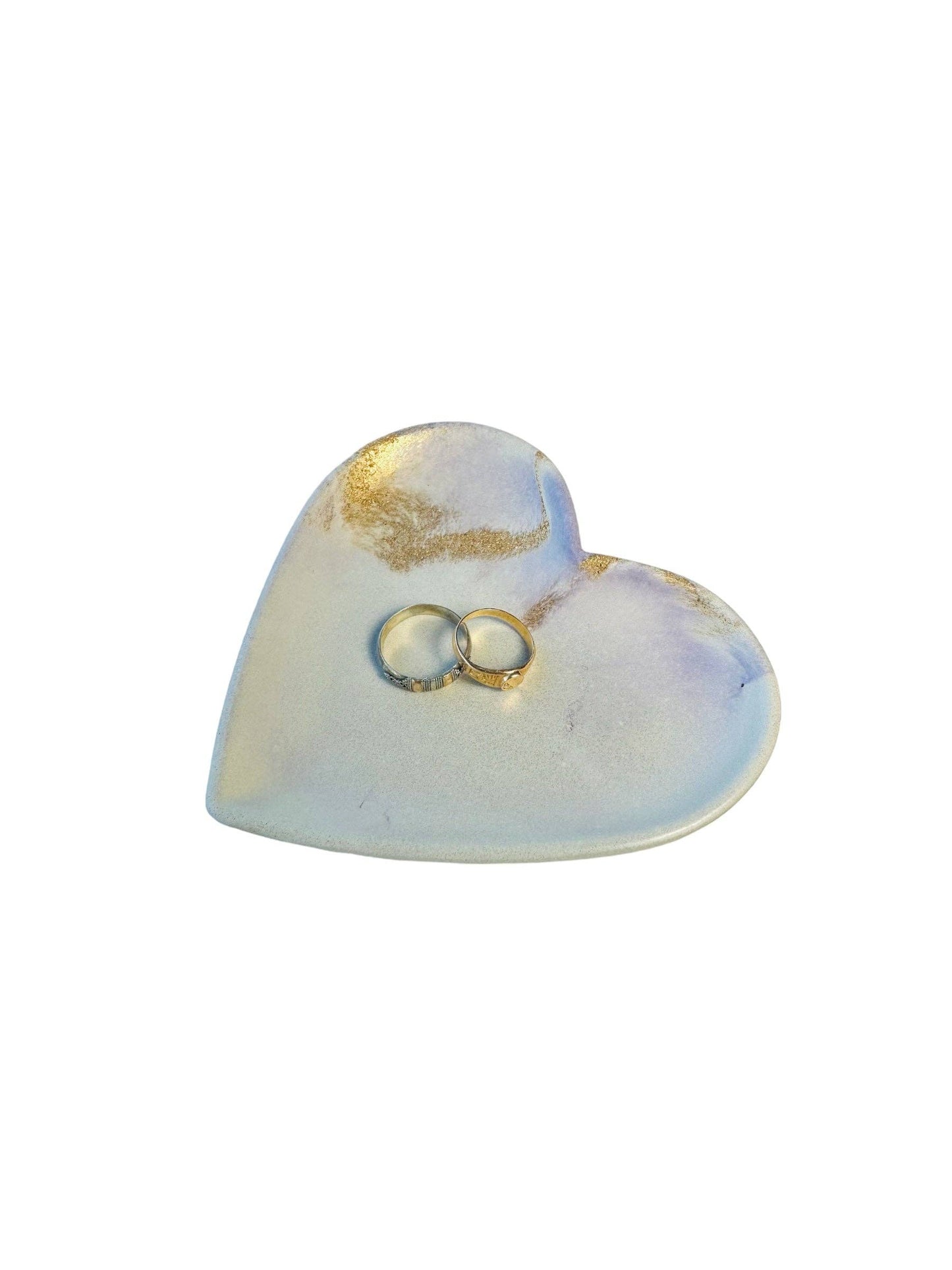 Heart Tray in Lavender Gold