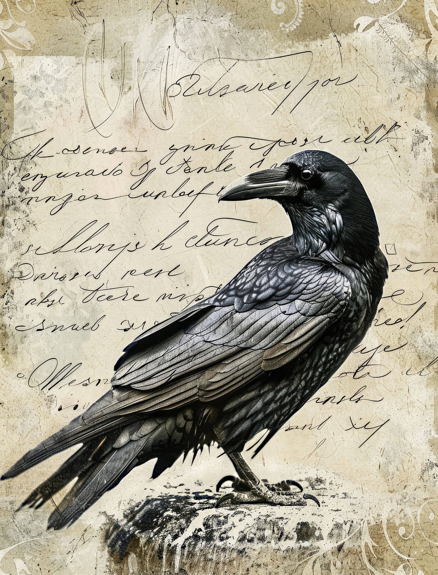 Raven | Decoupage Rice Papers | 6 designs |  A4