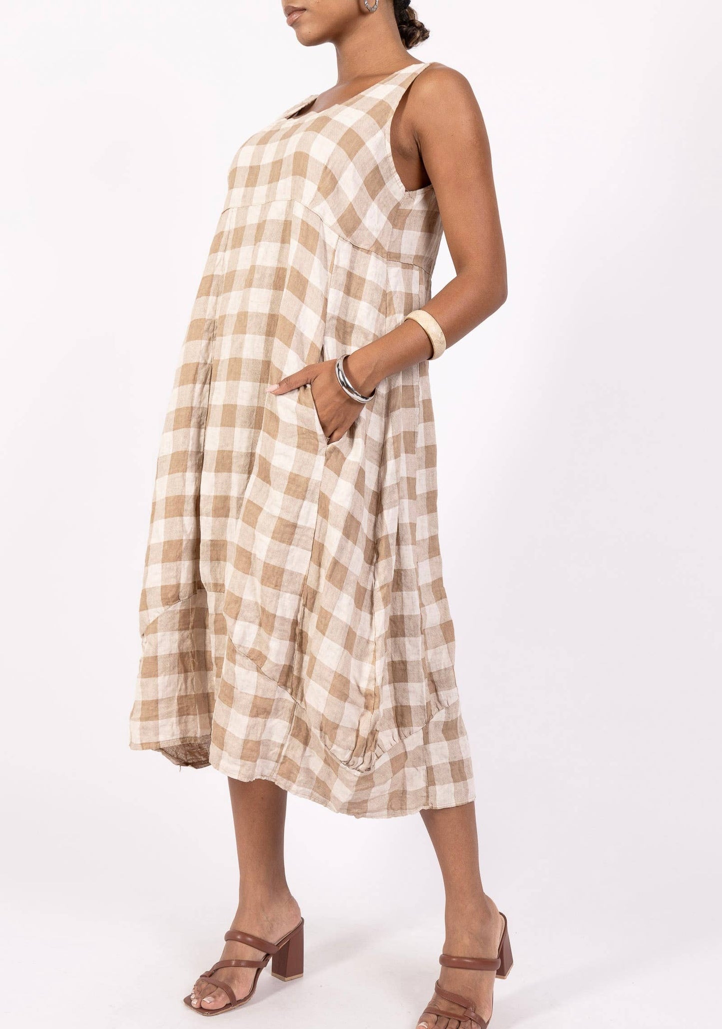LINEN DRESS Gingham
