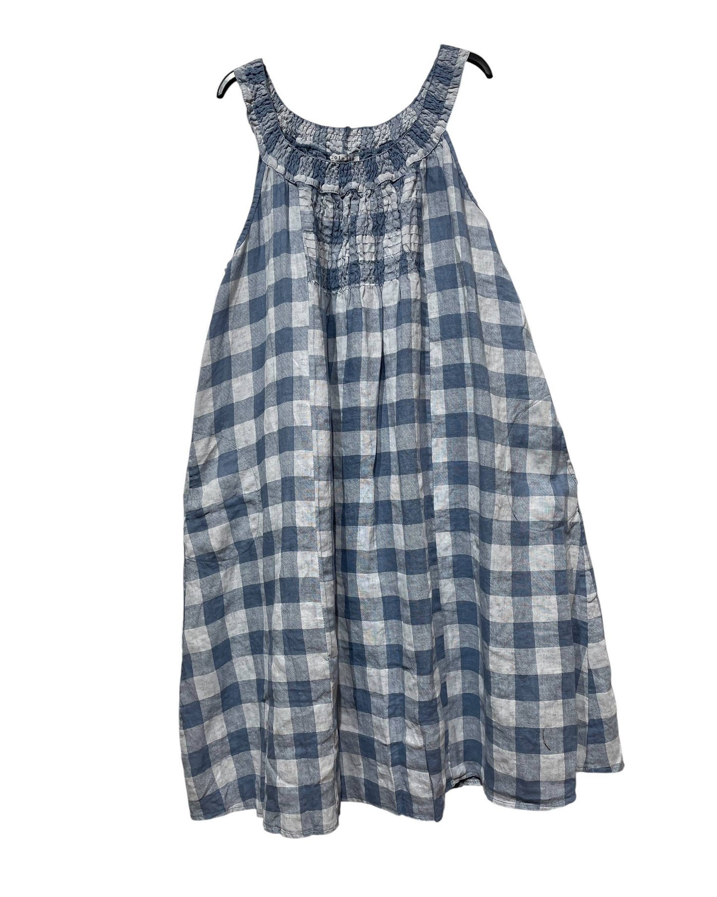 Linen Halter Dress Gingham