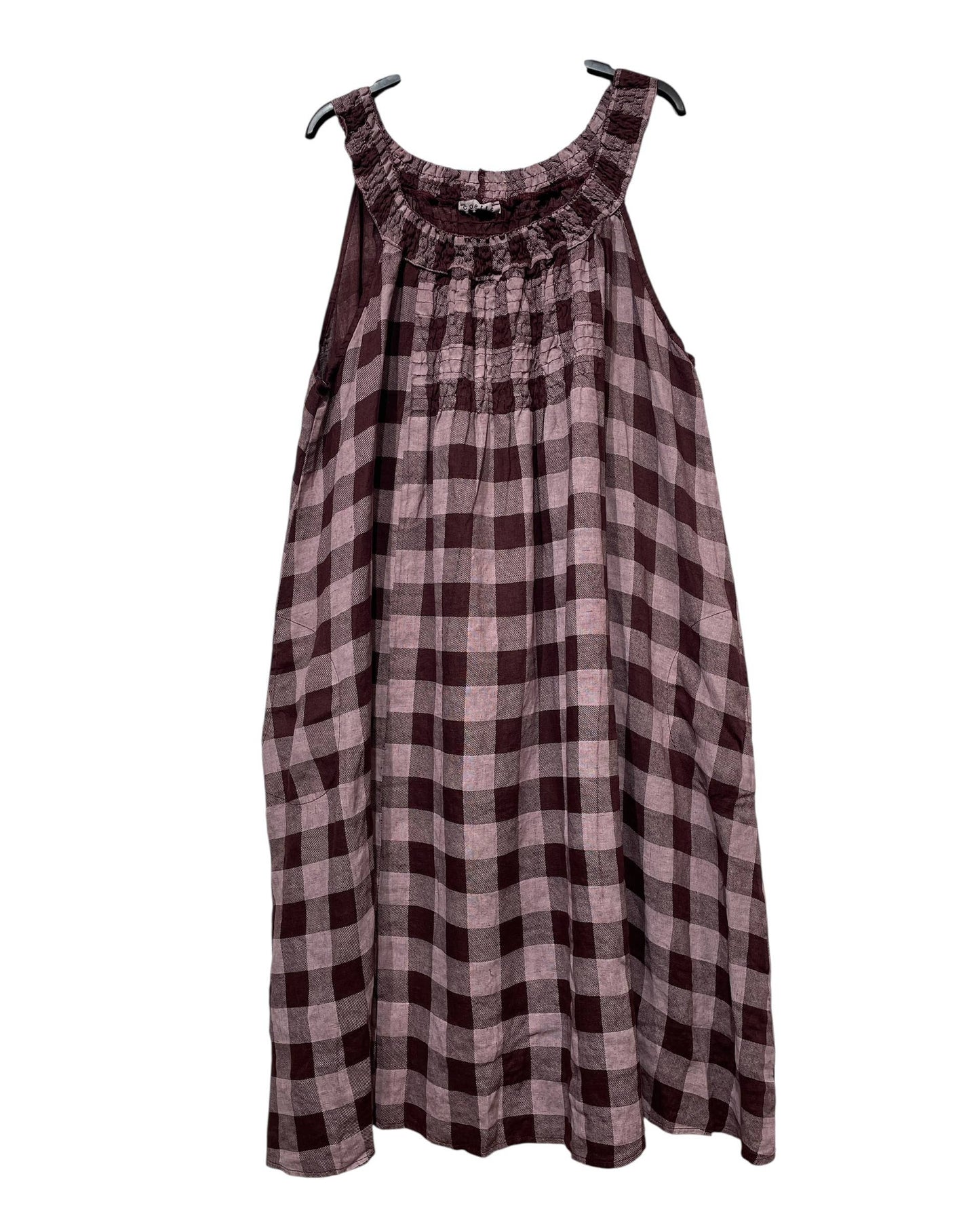 Linen Halter Dress Gingham