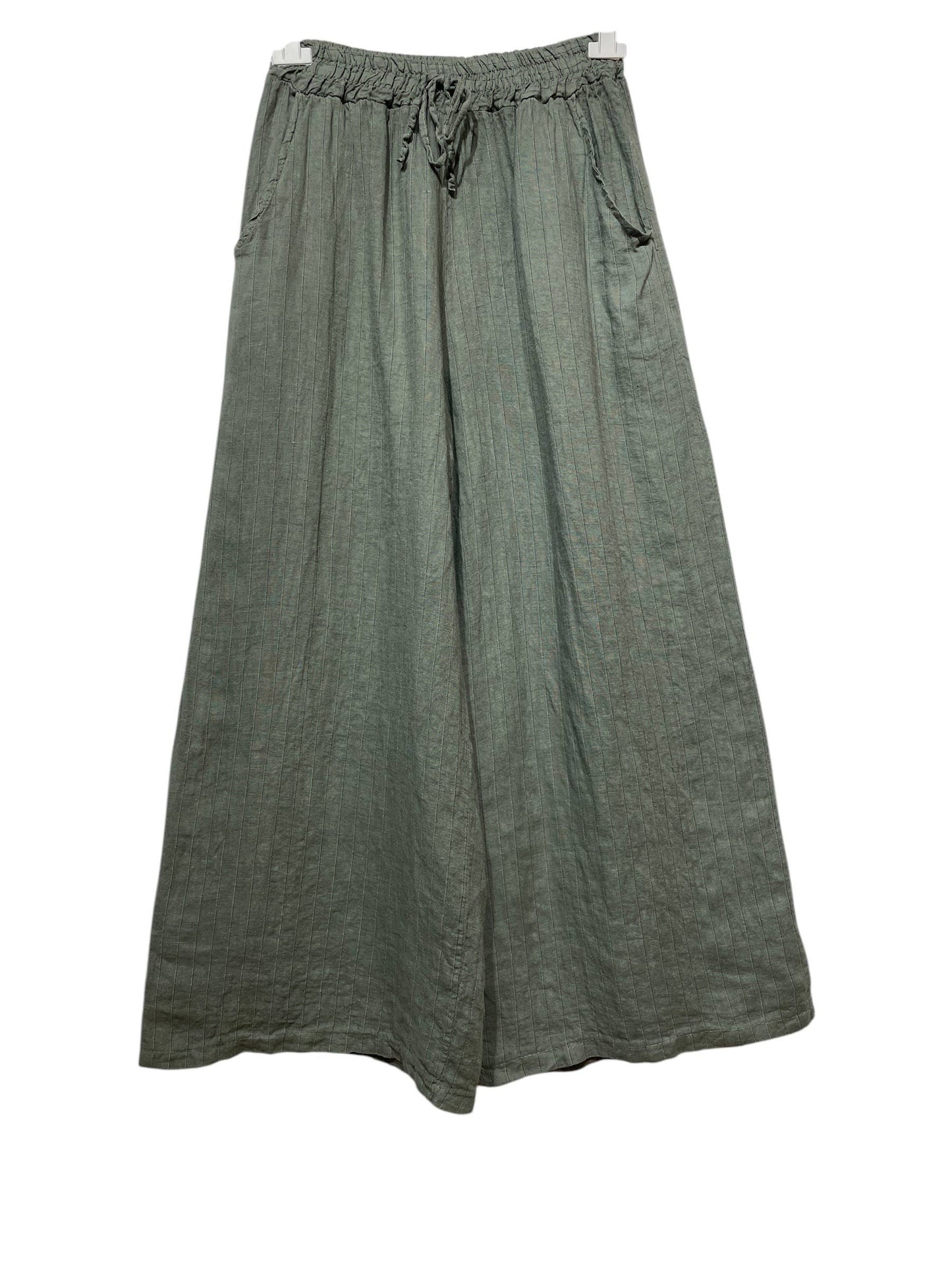 STRIPED LINEN TROUSERS