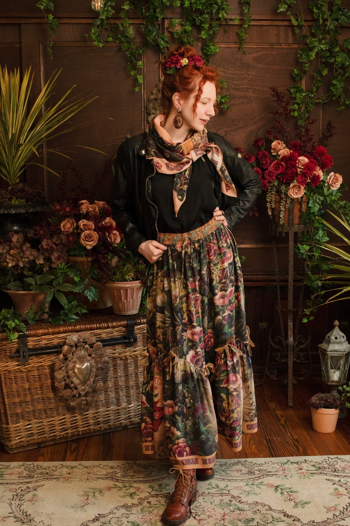Courage Dear Heart Atelier Skirt w/ Floral Print