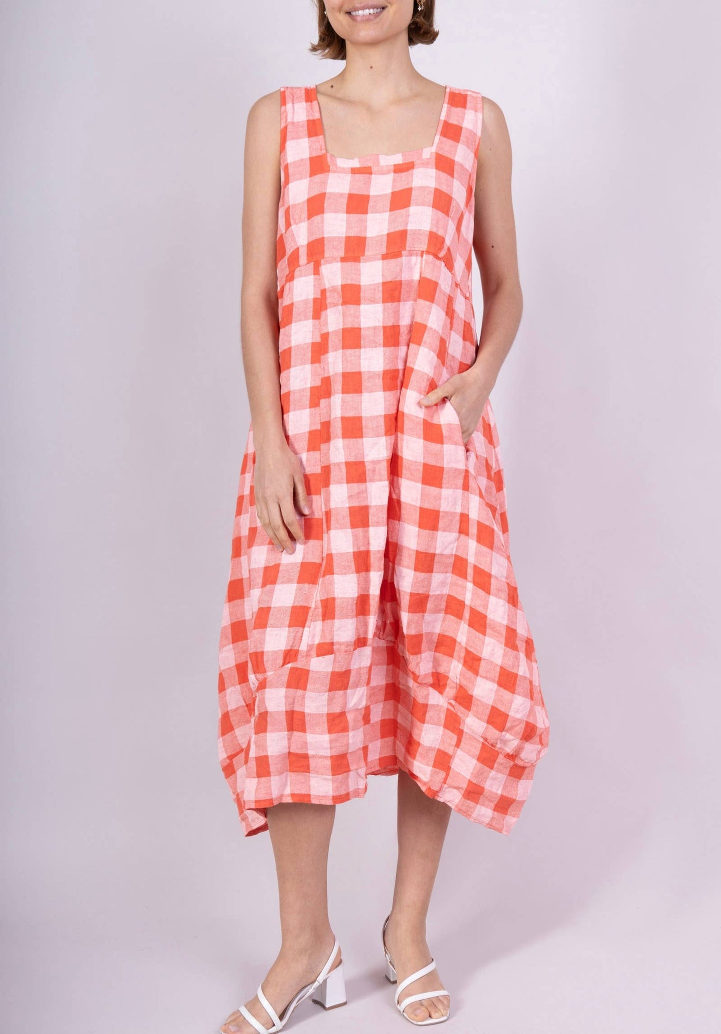 LINEN DRESS Gingham