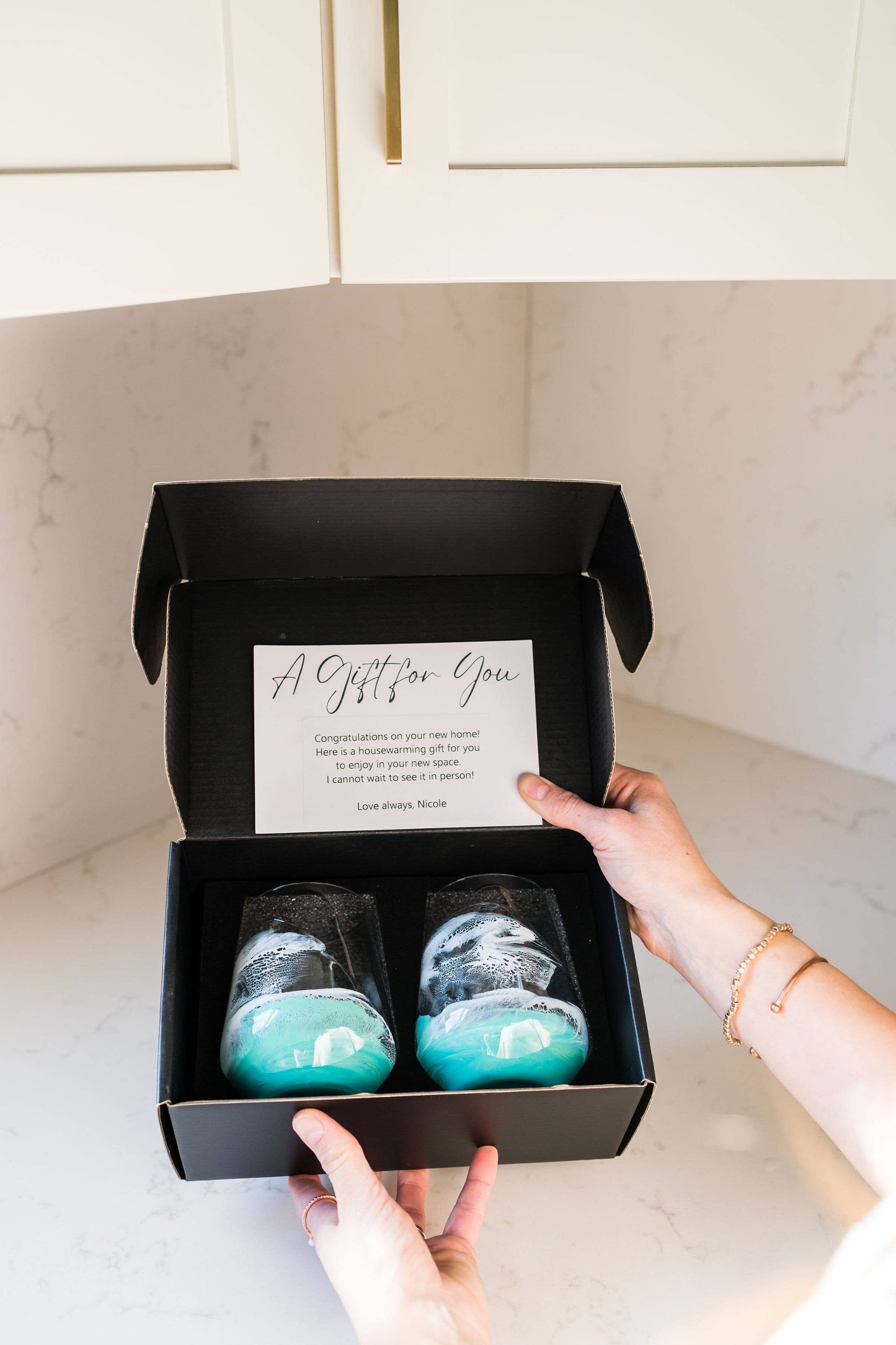 Resin Accented Wine Glasses