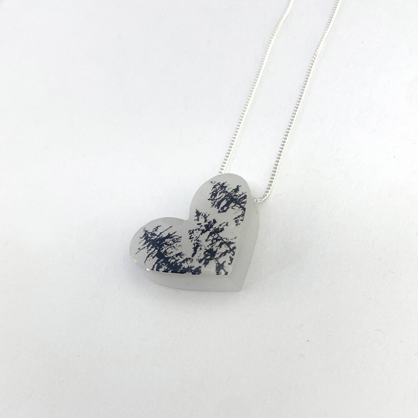 White Heart Forest Necklace