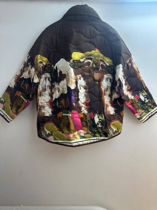 Artsy Quilted Down Jacket