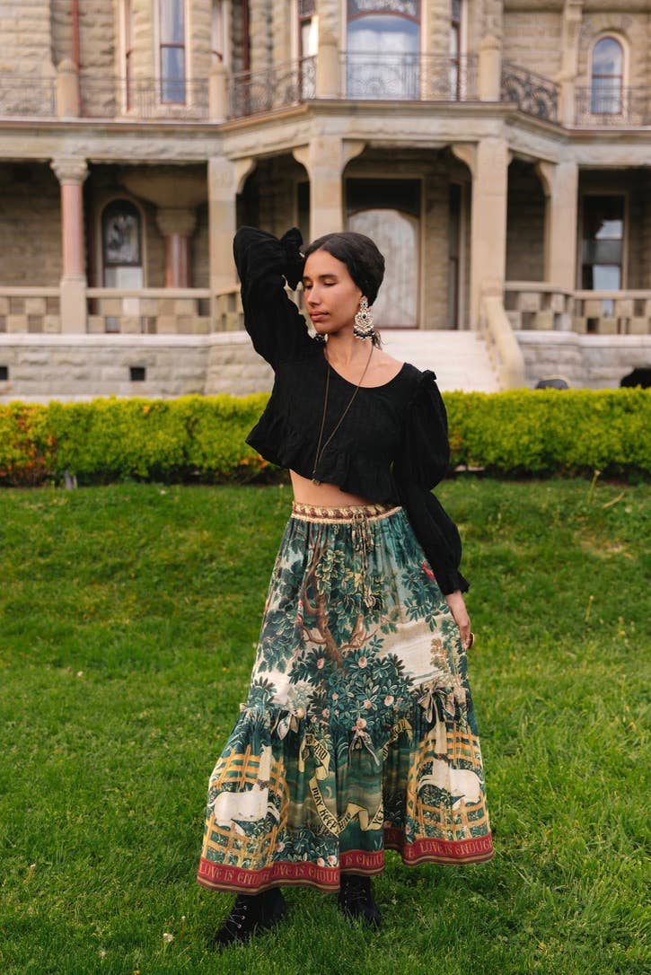 Wildheart Atelier Skirt w/ Pockets, Tassels & Unicorn