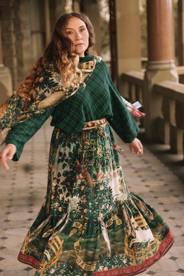 Wildheart Atelier Skirt w/ Pockets, Tassels & Unicorn