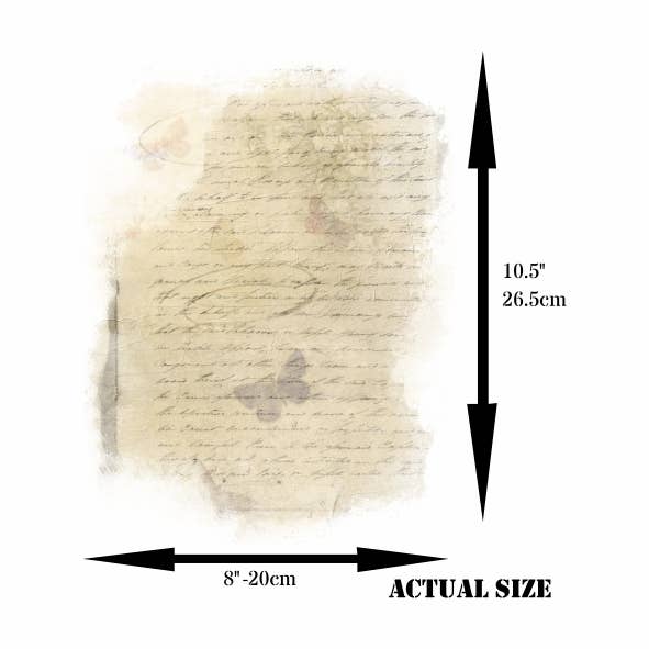 Letter Overlay Decoupage Rice Paper - A4 - 6pc - for Crafts