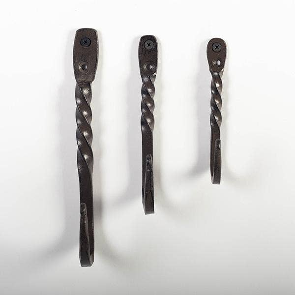 Cast Iron Hook, 3 Sizes