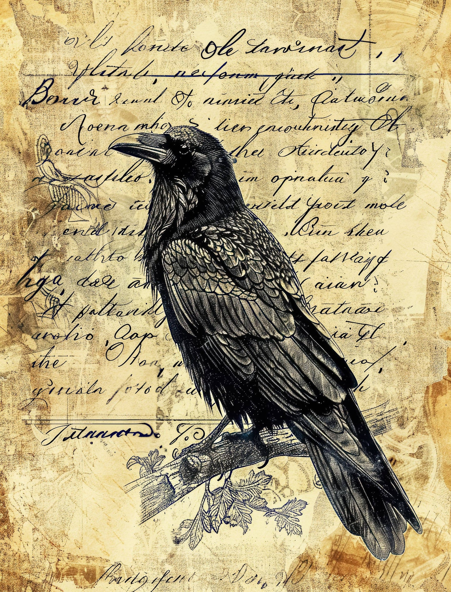 Raven | Decoupage Rice Papers | 6 designs |  A4