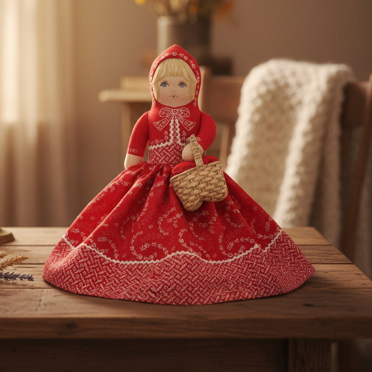 Handmade Vintage Red Riding Hood/Grandma Doll