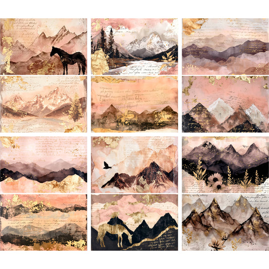Mountains A5 Rice Papers, 8 x 10.5 inch (A4)
