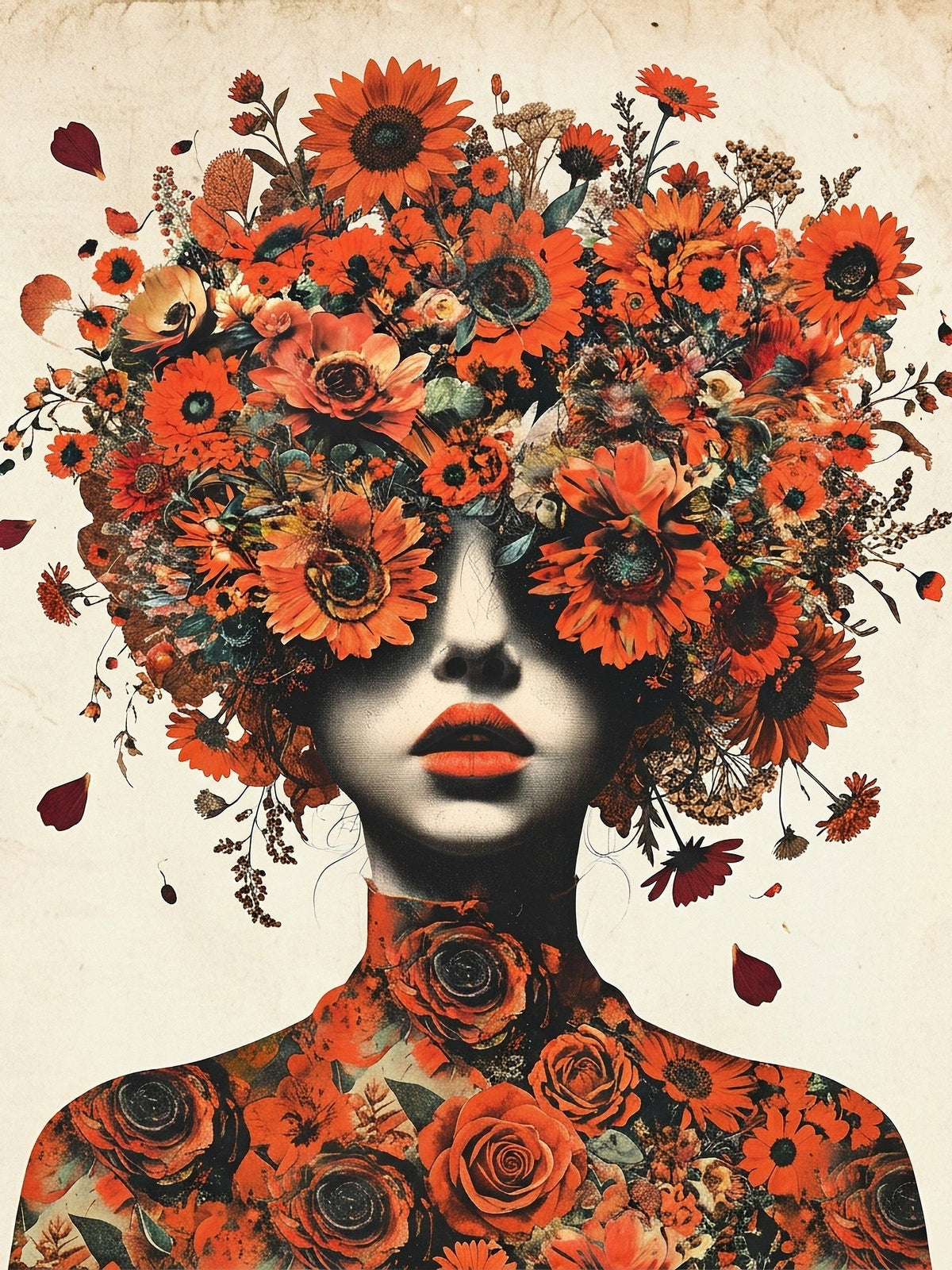 Orange Blossom - Mint Decoupage Paper