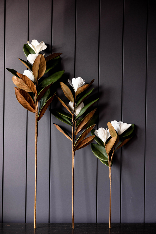 Magnolia Faux Flowers with Leaves
