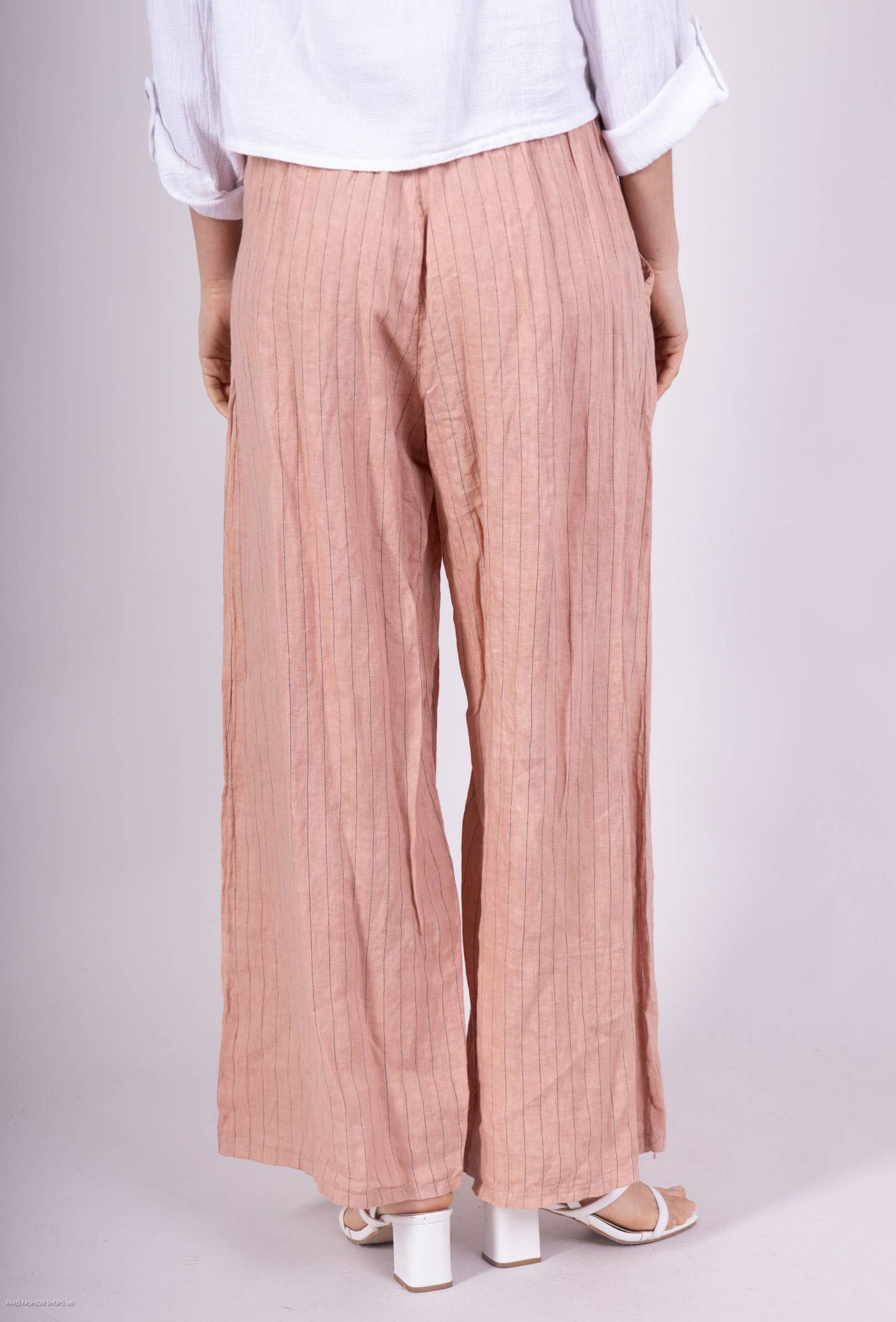 STRIPED LINEN TROUSERS