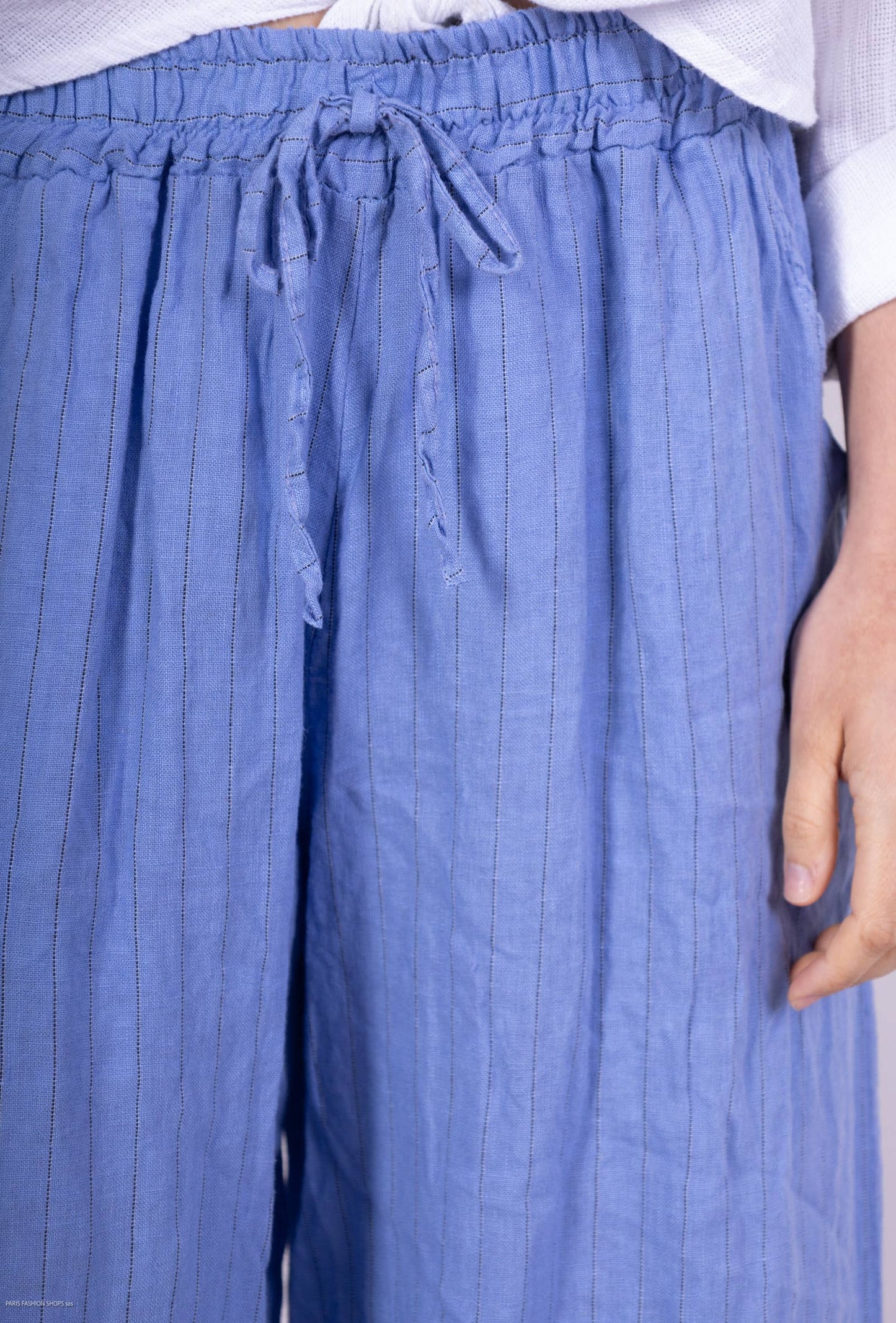 STRIPED LINEN TROUSERS