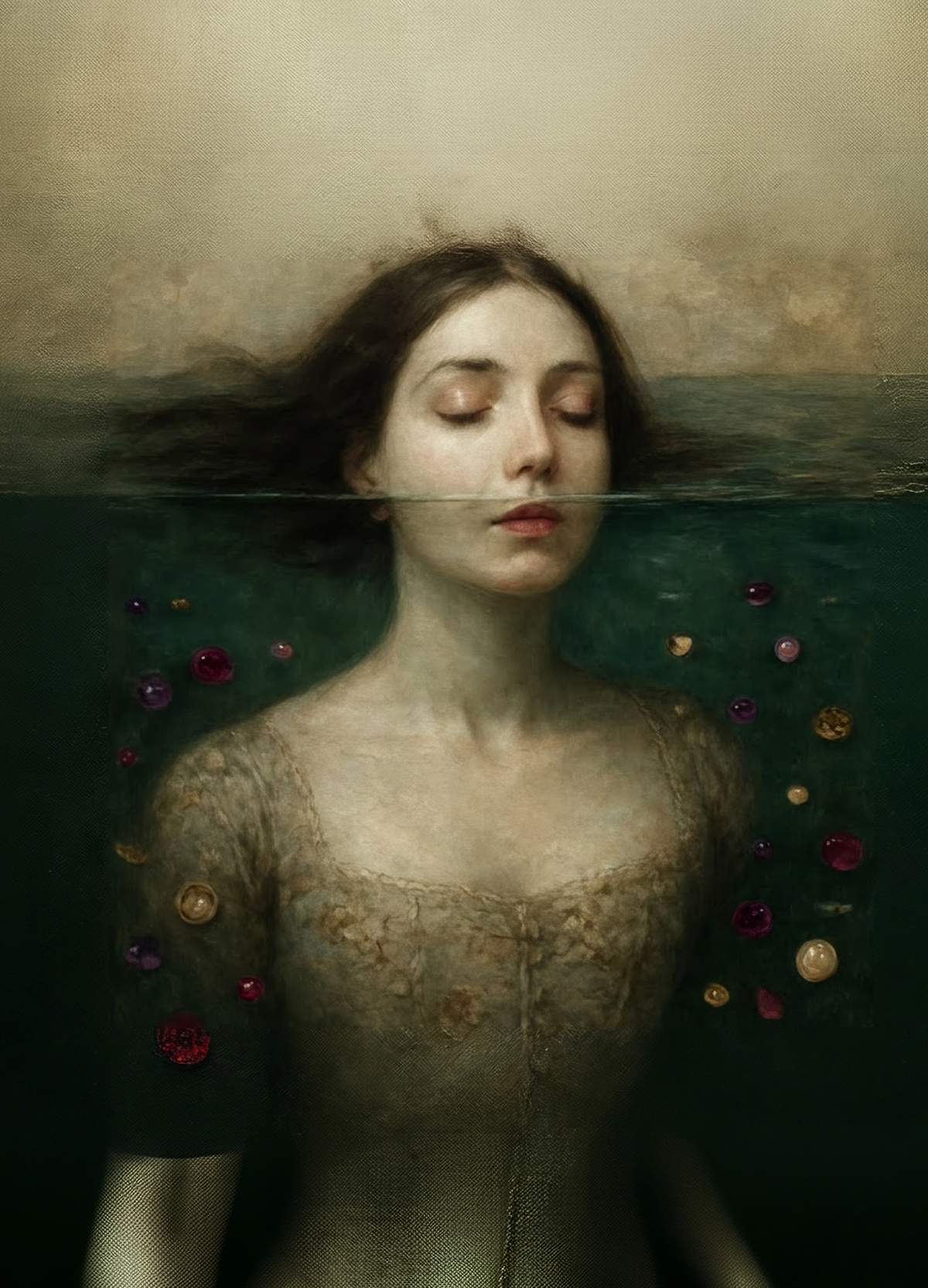 Head Above Water - Mint Decoupage Paper