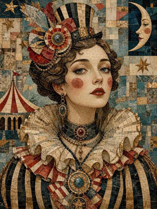 Madam Mosaic - A1 size large Decoupage Paper