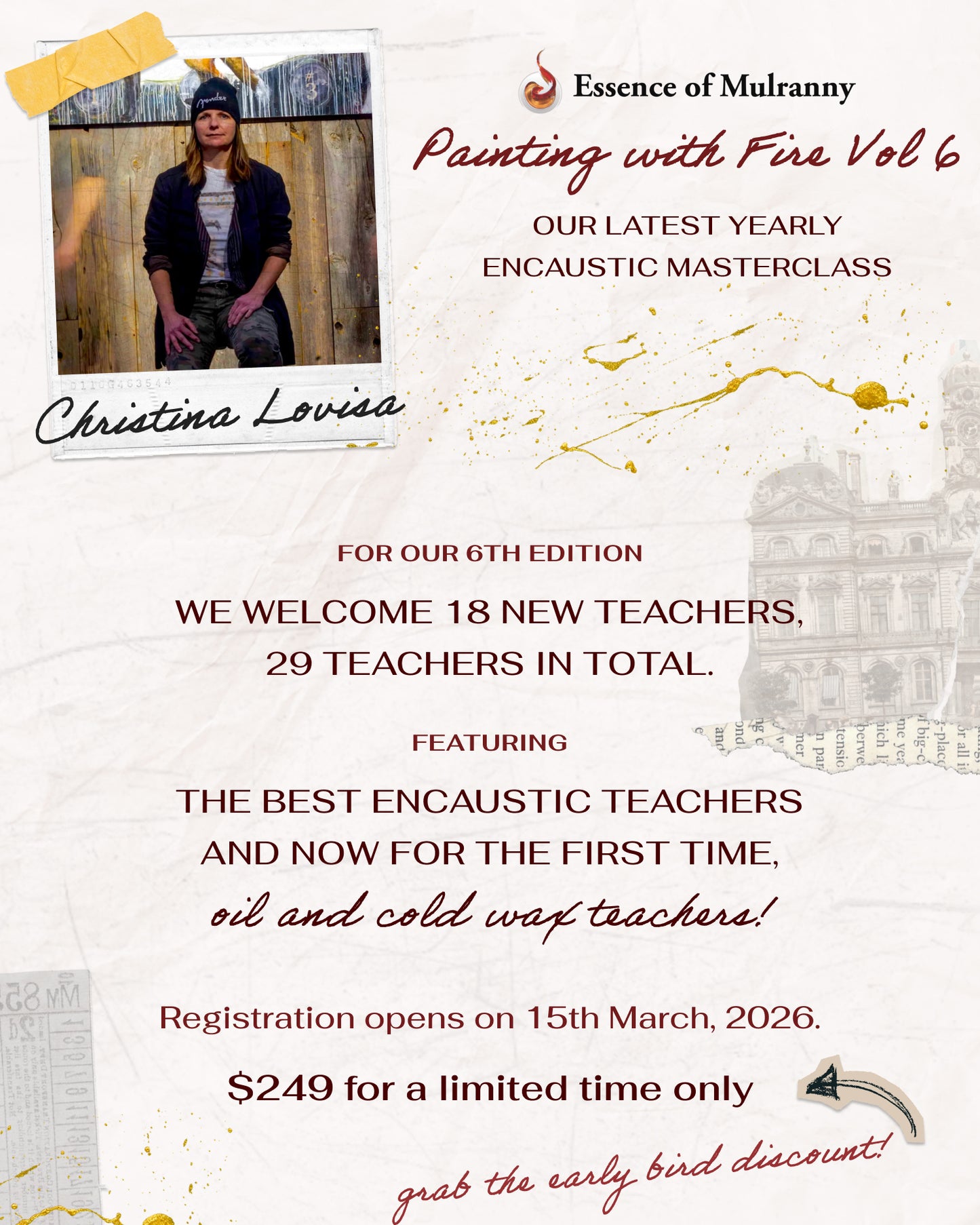 Painting with Fire 2026/2027 - A Year-Long Encaustic Journey through e-courses