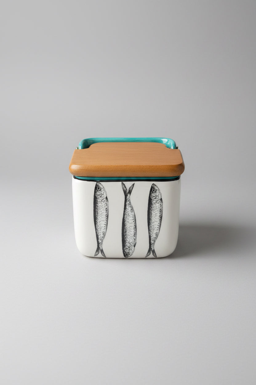 Portuguese Sardinia Saltbox with Lid