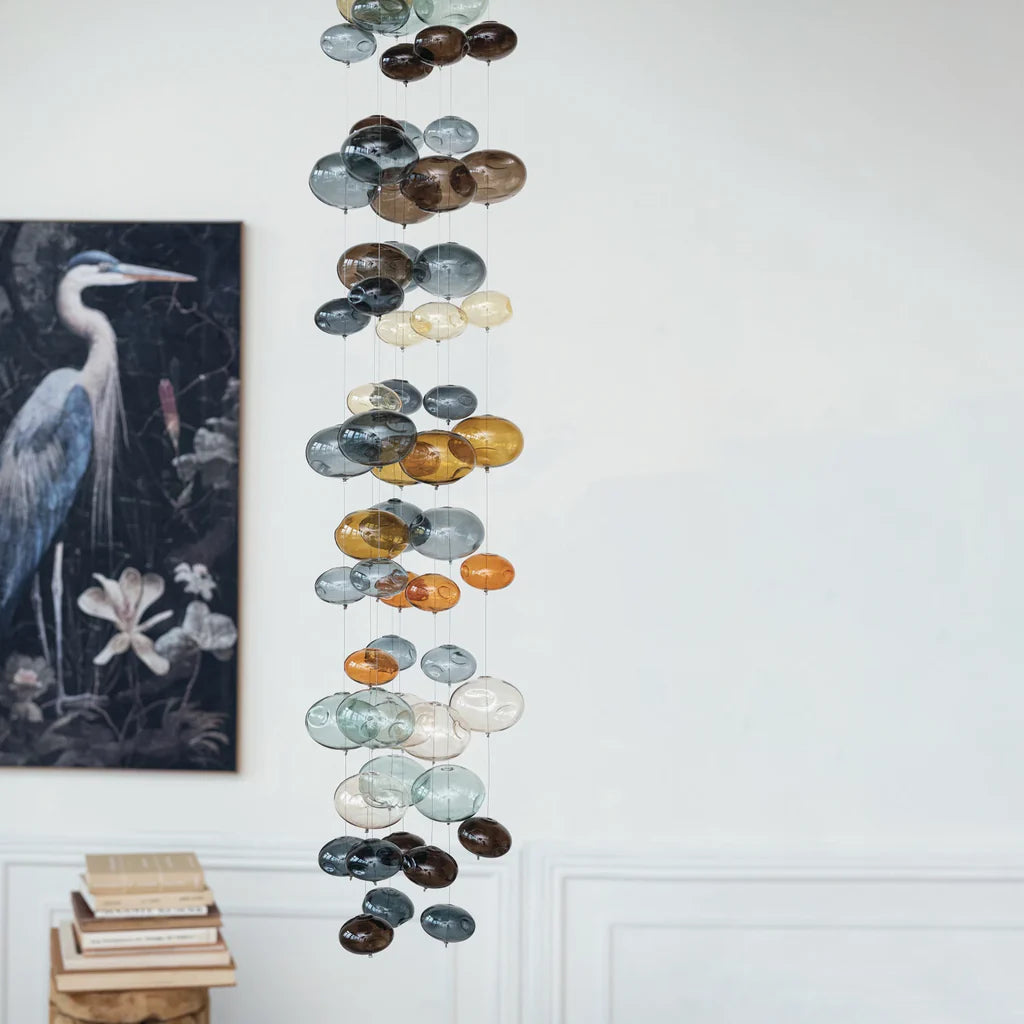 Handblown glass bubble garland.