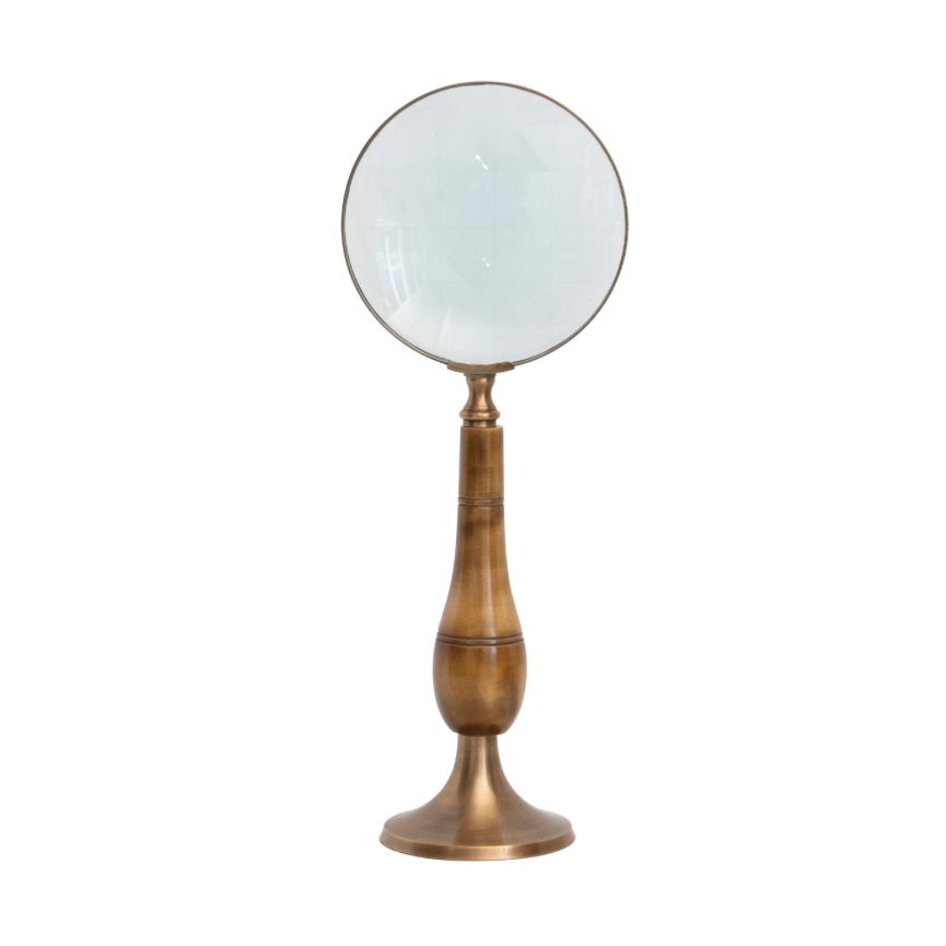 Magnifying glass on stand