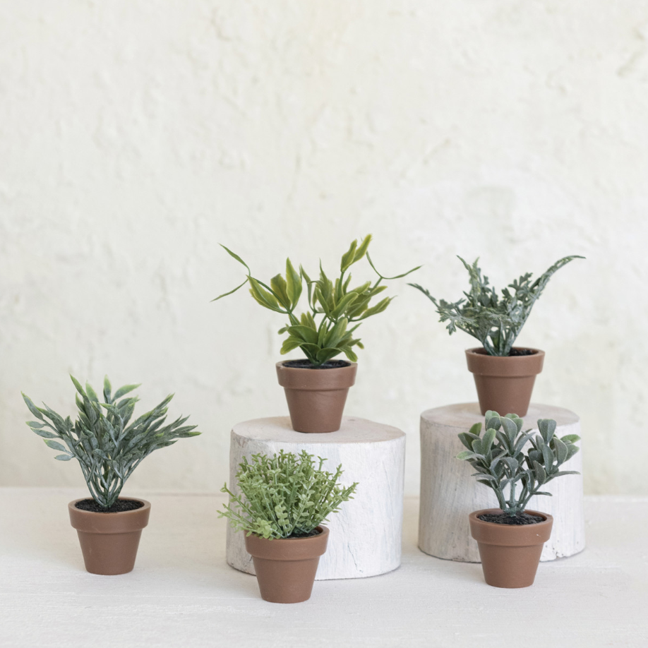 Mini Faux Plant in Pot
