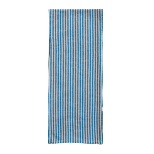 Woven Cotton Two-Sided Striped Table Runner