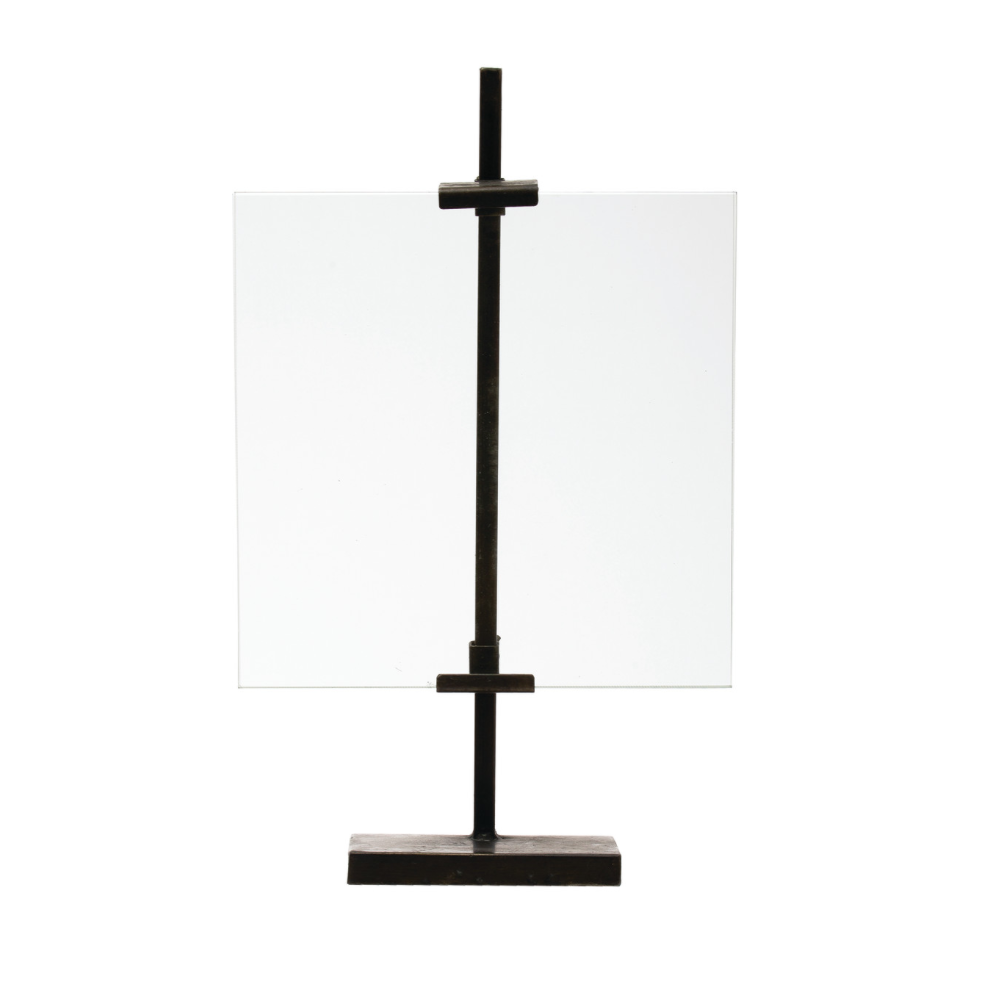 Metal & Glass Floating Photo Frame with Stand & Adjustable Easel