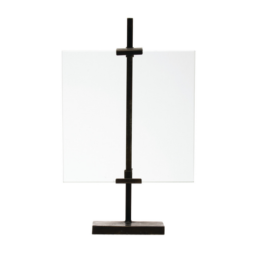 Metal & Glass Floating Photo Frame with Stand & Adjustable Easel