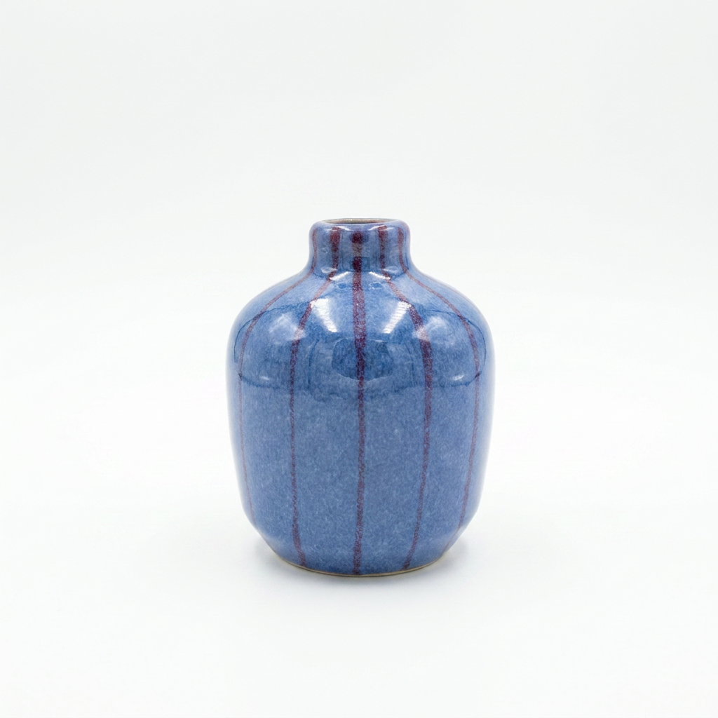 Hand-Painted Stoneware Vases – Reactive Glaze, Multi