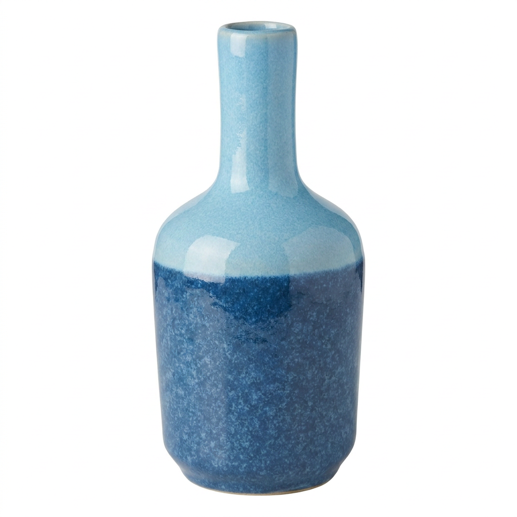 Hand-Painted Stoneware Vases – Reactive Glaze, Multi