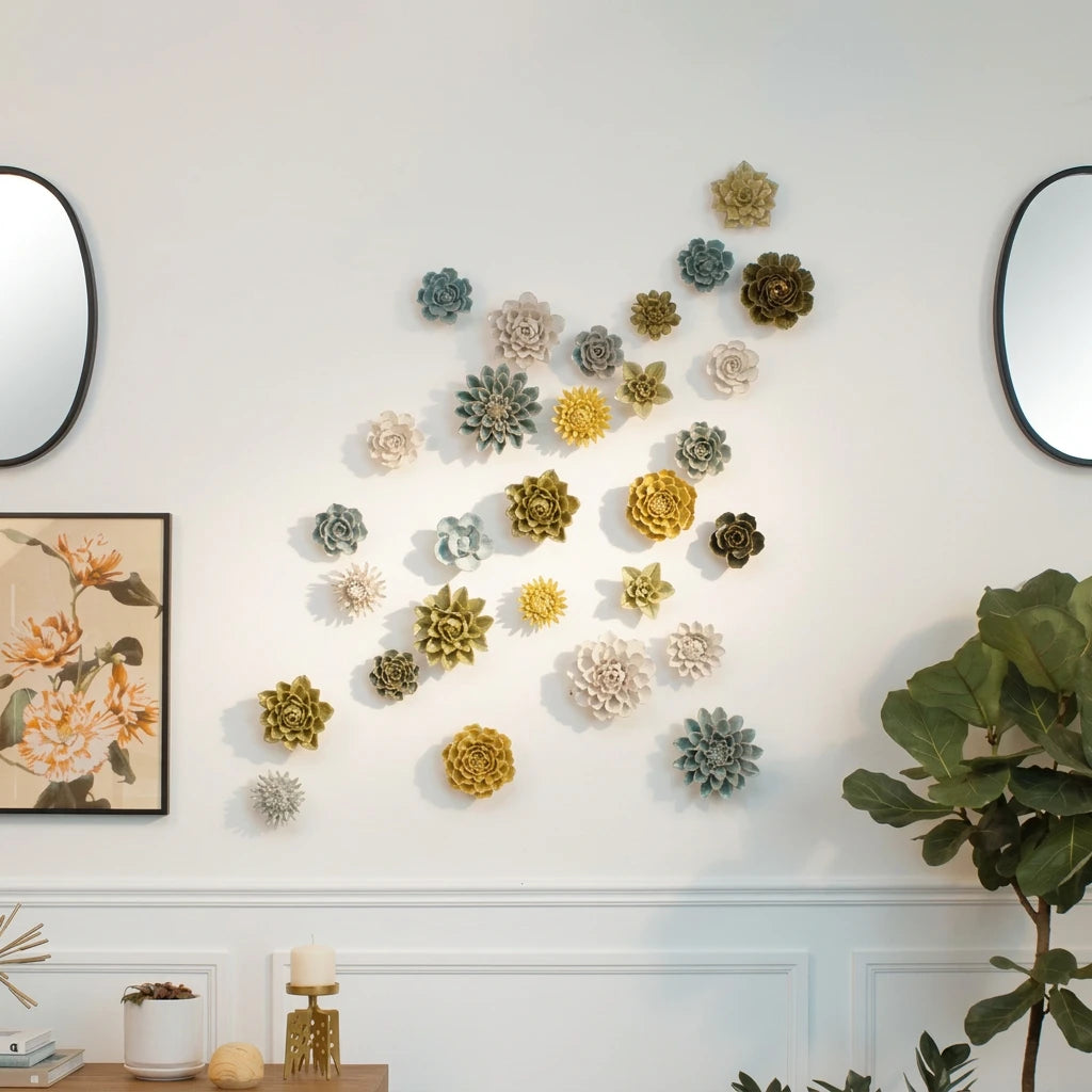 Ceramic Wall Flowers
