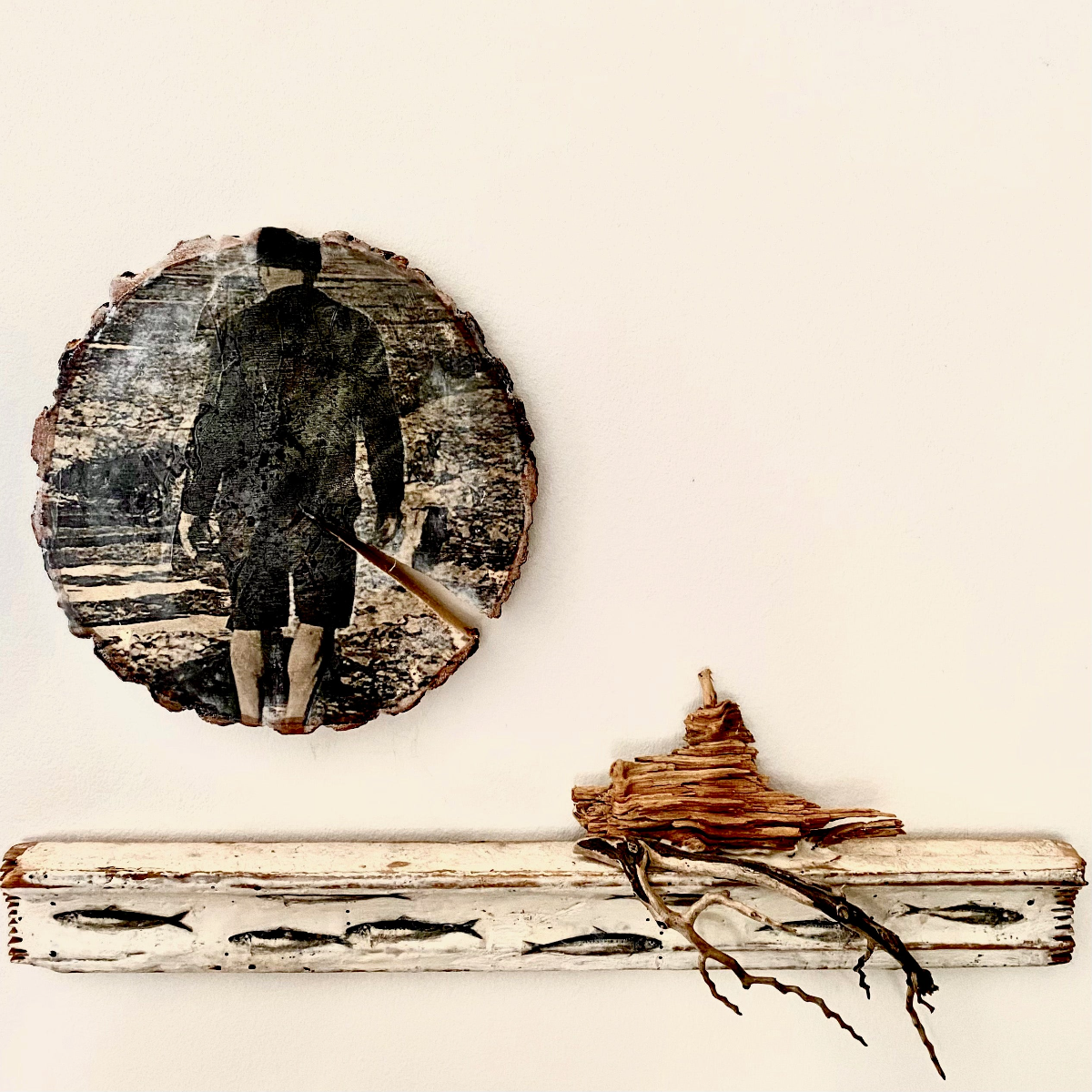 Encaustic Photo Art on Natural Wood